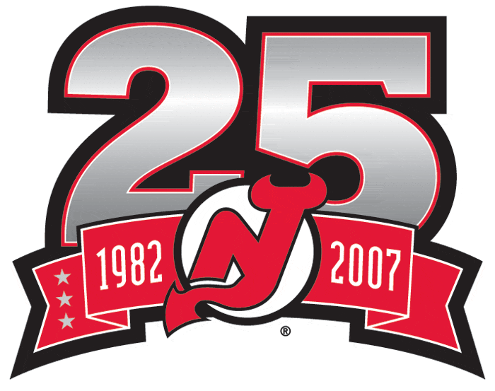 New Jersey Devils 2007 Anniversary Logo fabric transfer